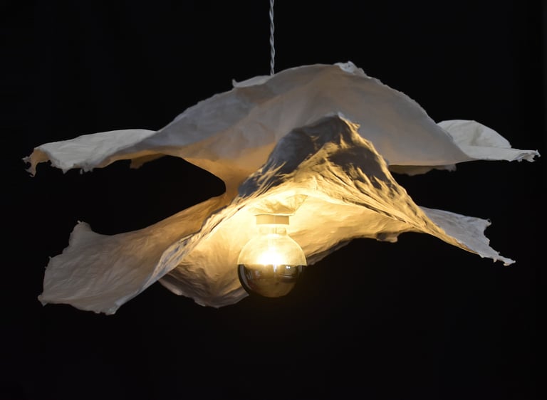 sculpture papier lumineuse 
