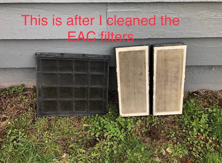 Filters Cleaning Before and After the process was finished