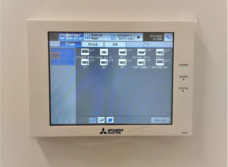 Installation of a Mitsubishi Heating system Thermostat - Monitor Controller