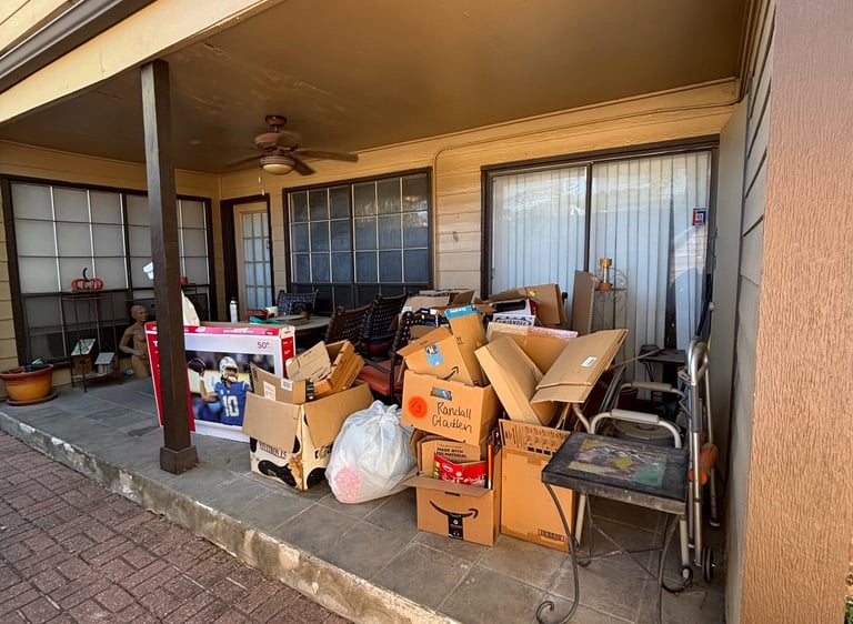 House full of Empty Cardboard boxes