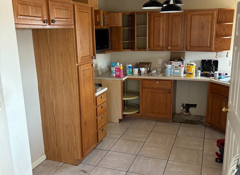 Removal Of Kitchen appliances. (Refrigerator, Dishwasher, and Oven Removal)