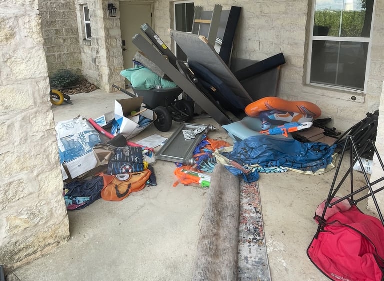 real estate property in need of junk removal