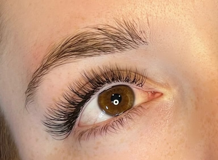 Natural classic lash extensions, soft and effortless, in Bird Rock