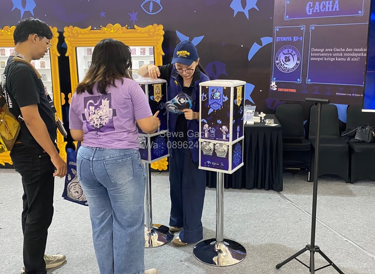 Rental mesin gacha kartu jakarta