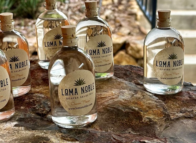 a group of bottles of liquor in a tree stump