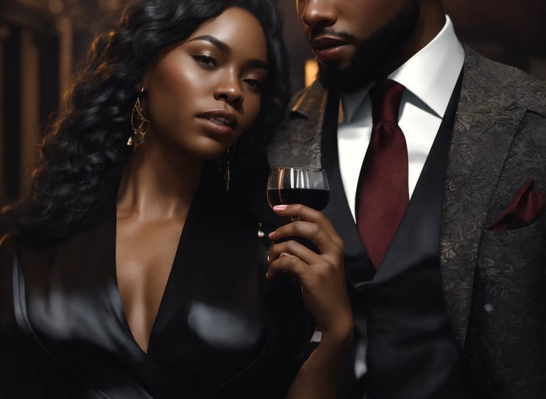 Beau couple black- Reve de fuschia