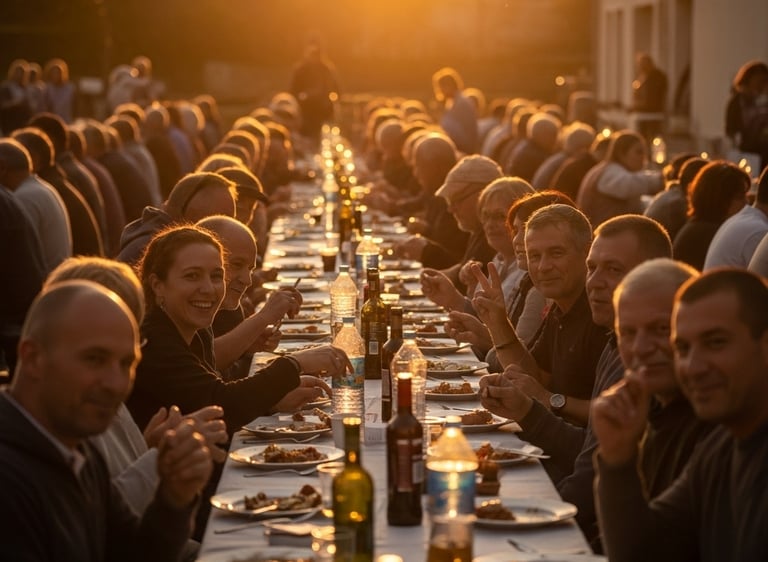 Groupe de personne assise autour d'une table
