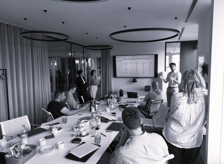 Group of students during presentation