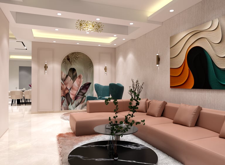 Luxury Interior Design- Living Room with premium design