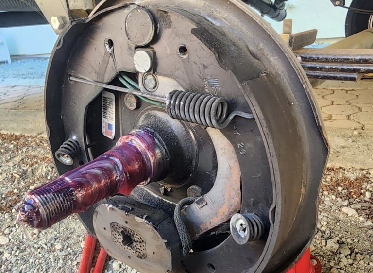 Suspension and break service for RV
