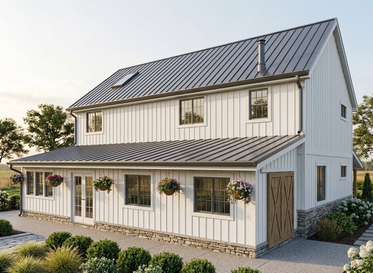 Barndominium designed by Copper Quoin Architecture and Design