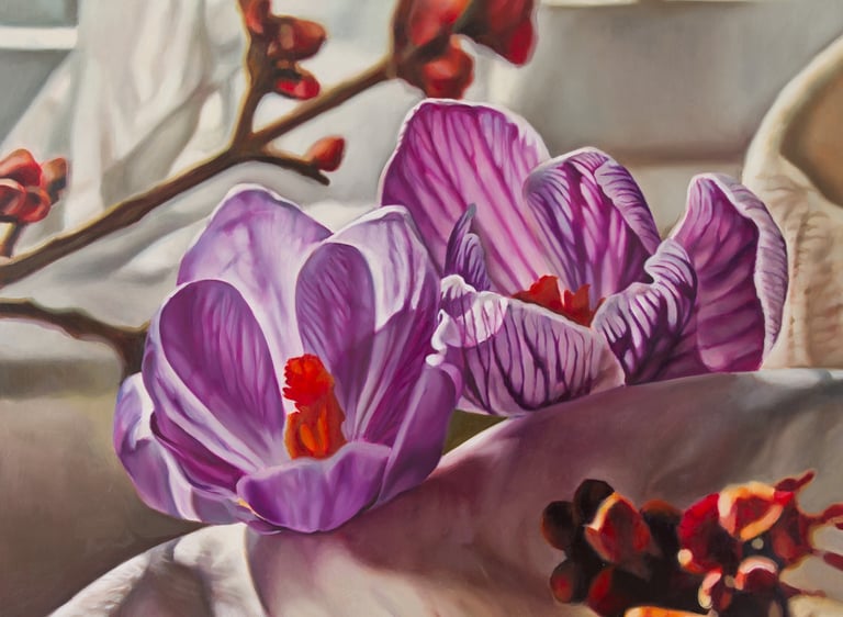 Óleo sobre tabla. Obra plástica de Maite Backman