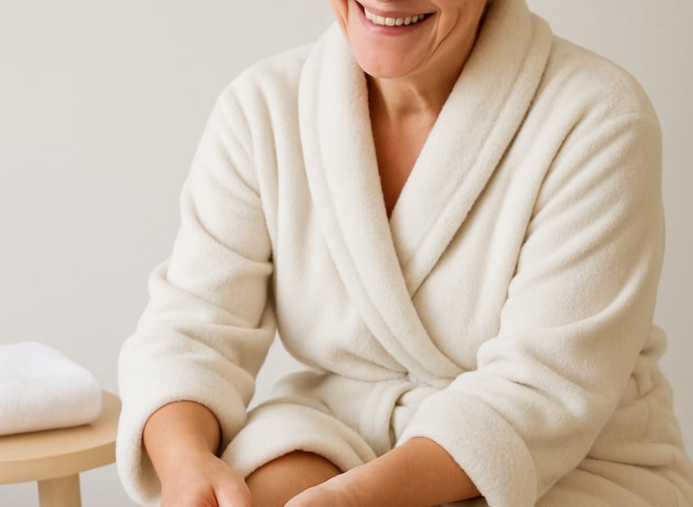 Happy after medical / diabetic foot care