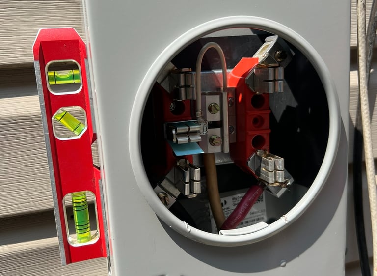 Electrical meter socket installation and wiring in Reading PA by brito electrical