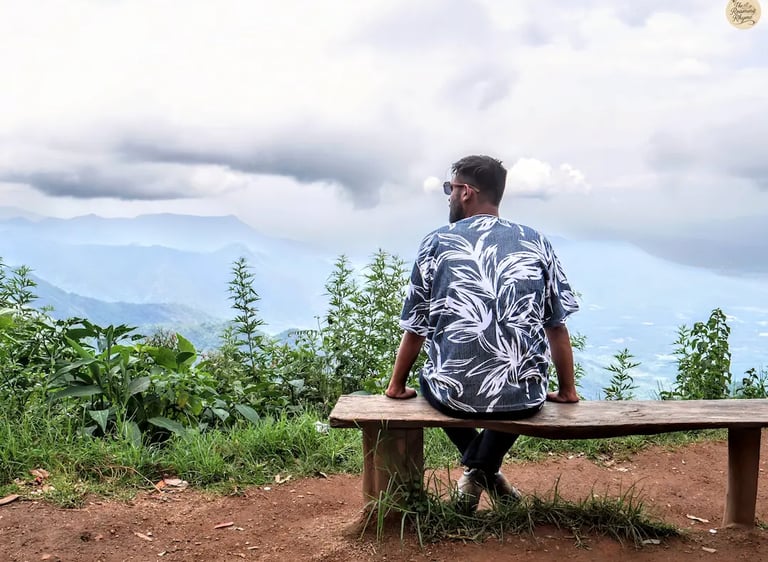 Valley and mountain view during Dolphin’s Nose trek in Kodaikanal.