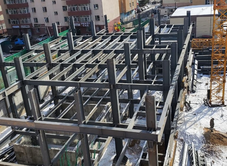 43 meter high PEB Building Erection in Ulaanbaatar, Mongolia