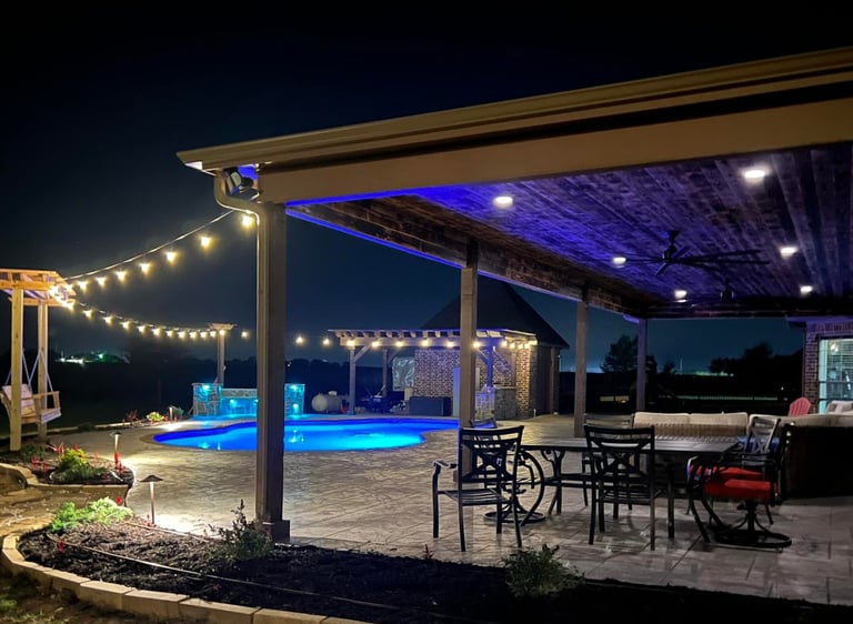 Relaxing Lights Outdoor Space