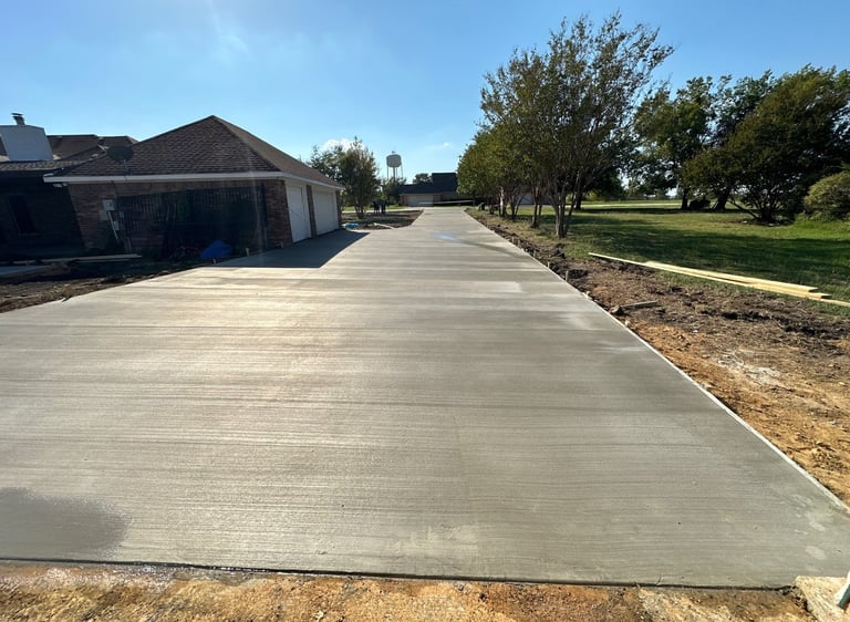 Fresh Concrete Driveway