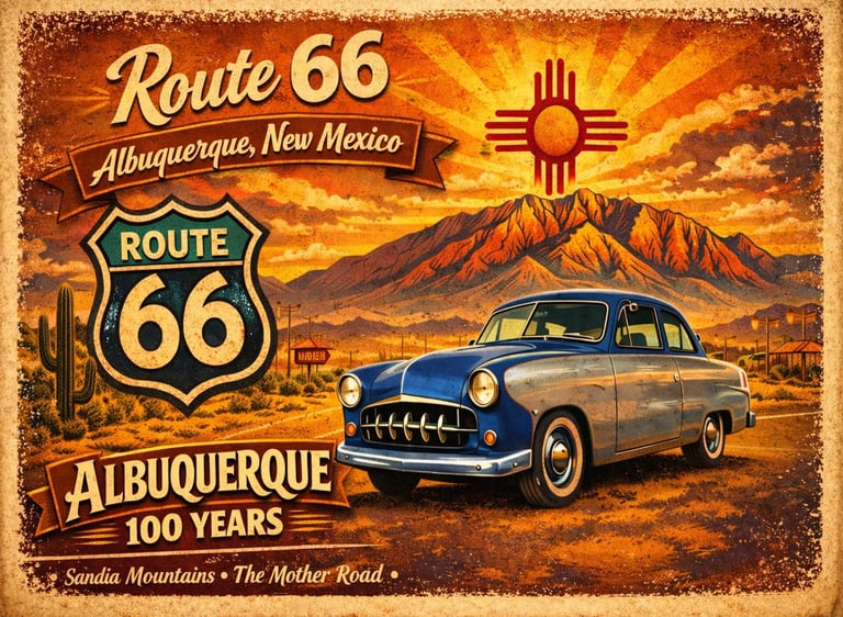 route 66 postcard