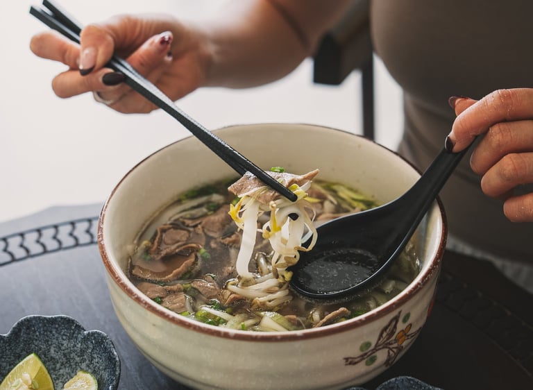Warming Pho at Hanoi Cafe in Batam