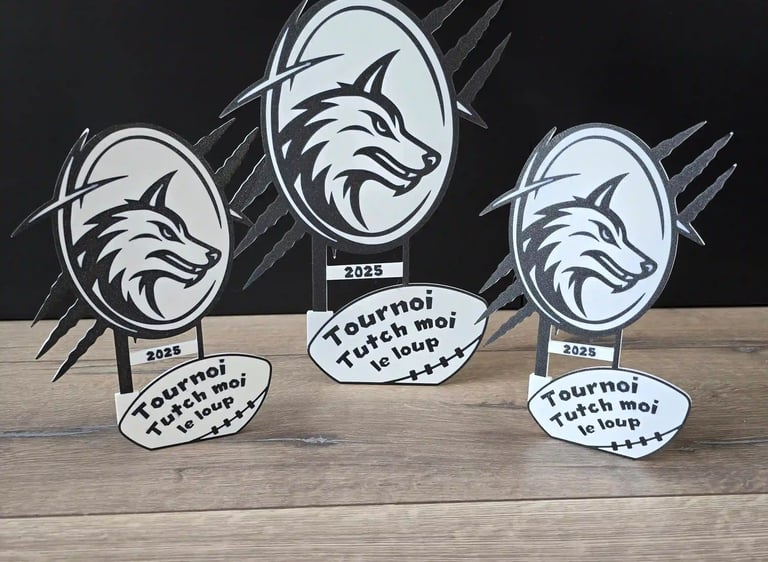 trophées pour un tournoi en impression 3d