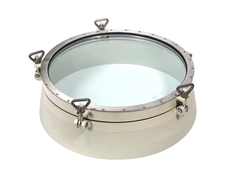 Extra Large 600mm opening porthole Steel and stainless