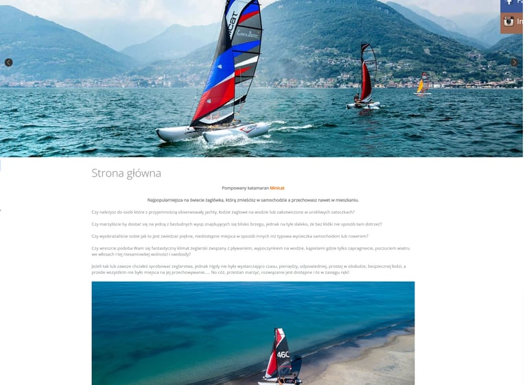 Minicat.pl – strona marki pompowanych katamaranów żaglowych