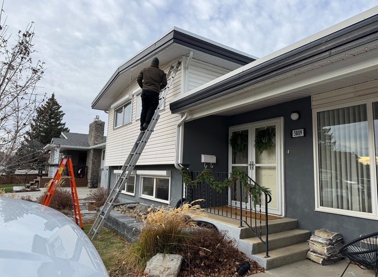 Permanent outdoor lighting installation by MyLights technician