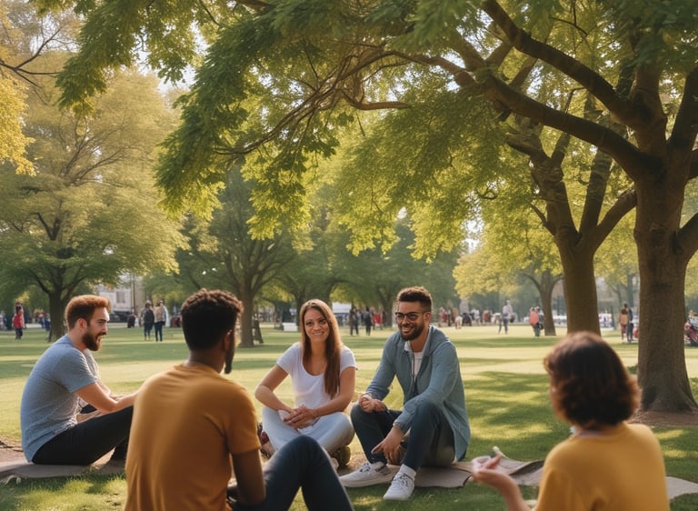 A lively online discussion thread with students exchanging comments.