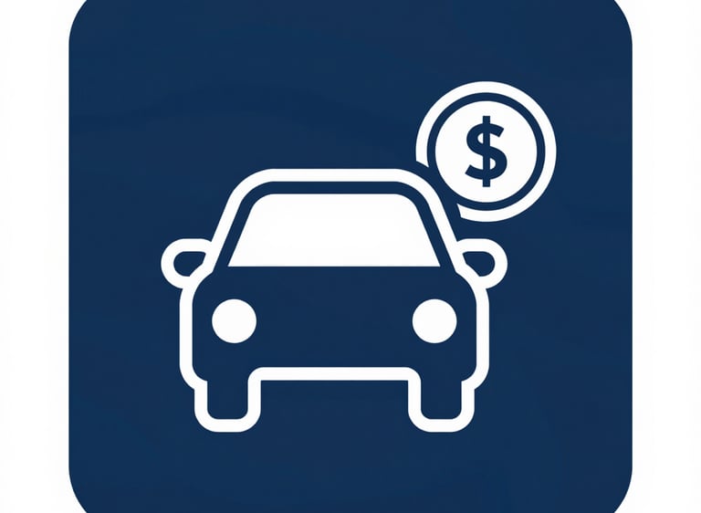 Screenshot of the Autointel extension analyzing a car listing with price and risk indicators overlay.