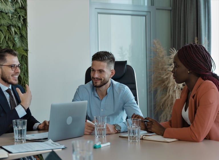 Business people in conference room.  small business