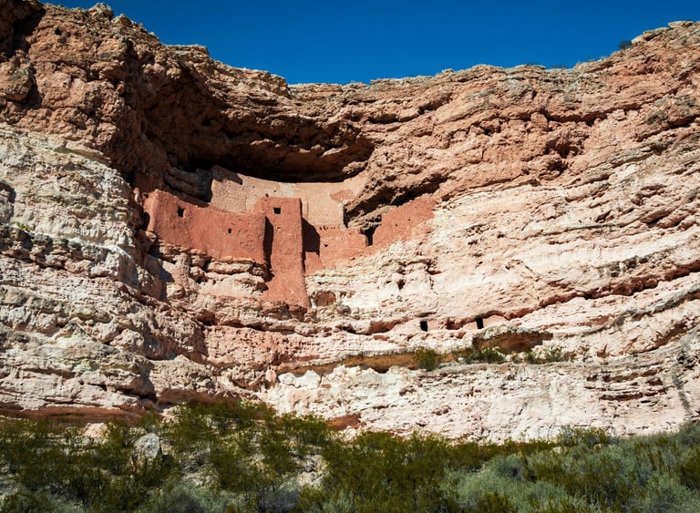 Sedona - Montezuma Castle is a 20 Room Sinauga Indian Cliff Dwelling