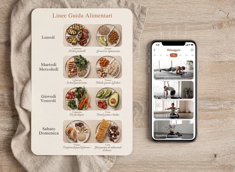 Smartphone che mostra un menù digitale per un pasto
