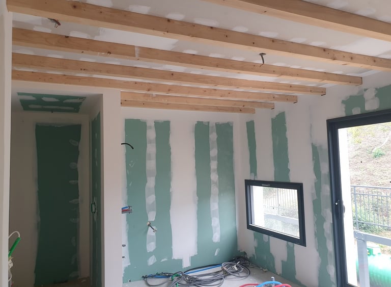 Pose de Placo dans une suite parentale