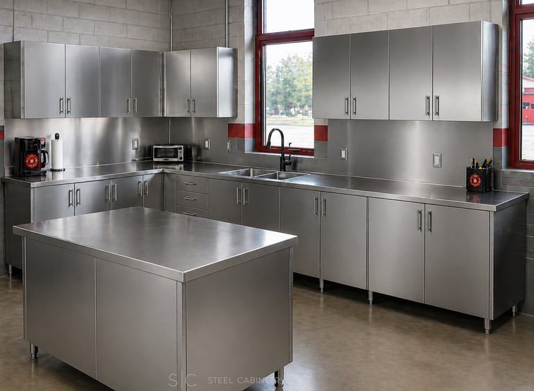 Commercial Stainless Steel Cabinets for Fire Stations
