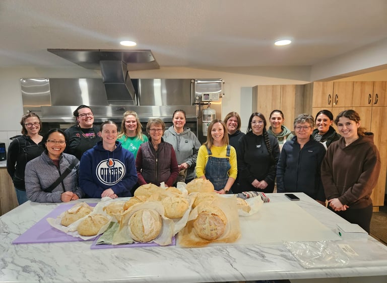Sourdough bread course participant group photo