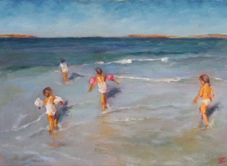 sybille ingold peintre bretagne la baignade