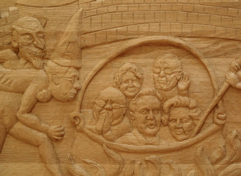 Pancras Lane Benches by Sarah Liptrot - 'Capitulating Capitalists'