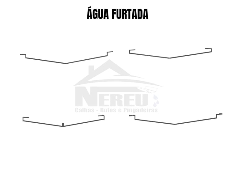 Modelos de calha água furtada