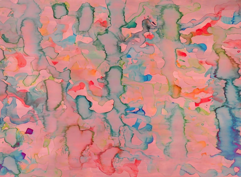 overlapping blobs of color