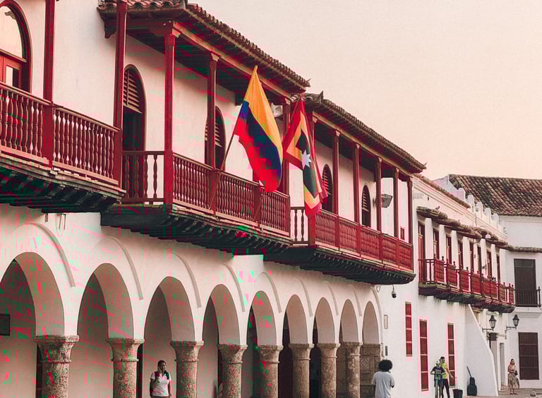 Center of Cartagena in Colombia, South America