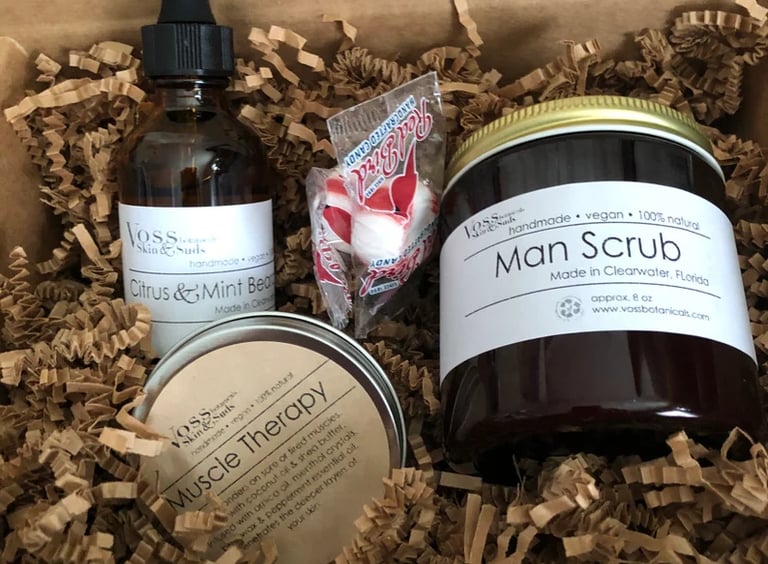 a box of soap and a bottle of soap