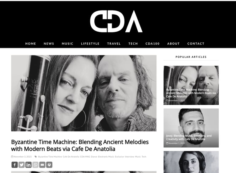 Byzantine Time Machine CDA magazine interview