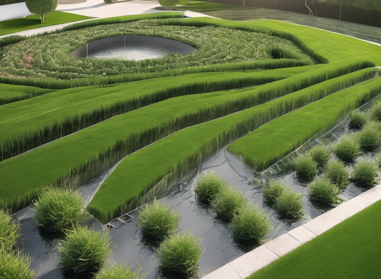 a tree filled with lots of purple and green flowers
