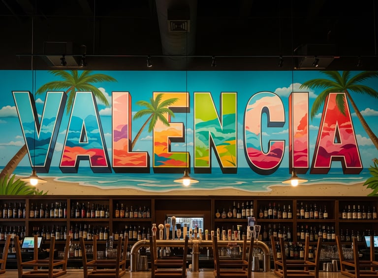 Mural de Valencia para bar