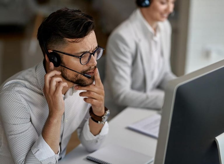 a man with a headset