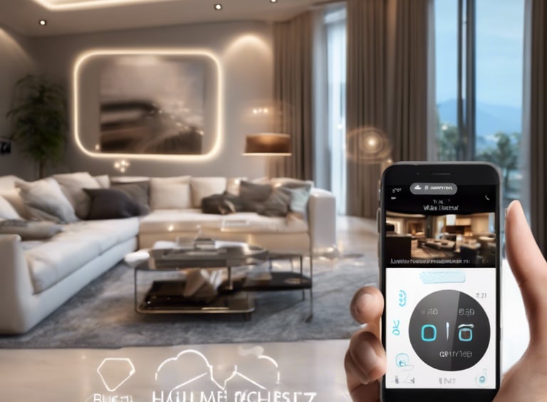 gold Apple iPhone smartphone held at the door