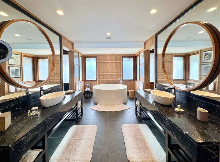 Conrad Resort Bora Bora overwater villa bathroom