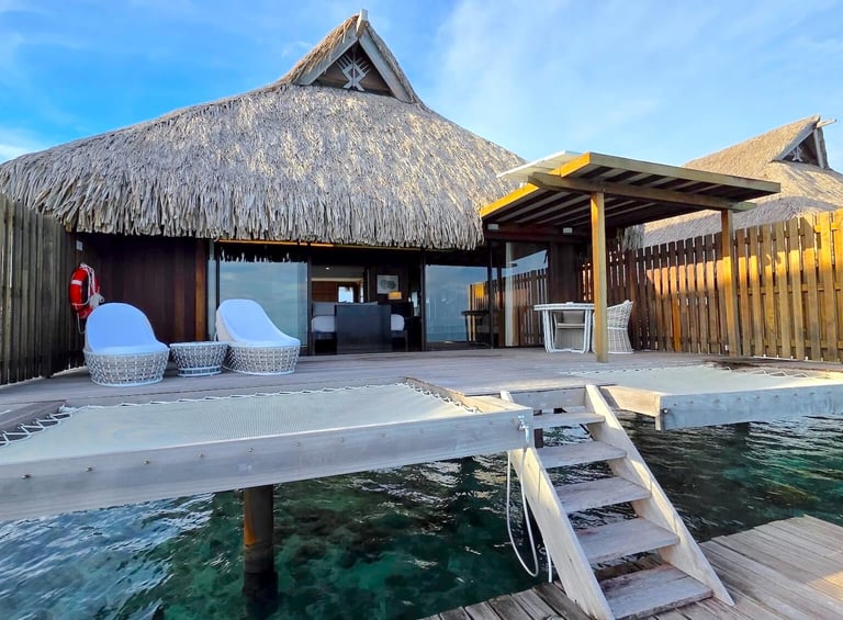 Conrad Resort Bora Bora overwater villa outdoor