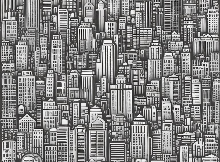 a cityscape with a cityscape in the background
